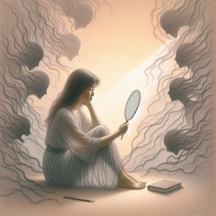 作者以 Bing Image Creator 生成圖像，靈感來自《你的聲音》詩作意象（僅供本文使用，未經授權請勿擷取或另作用途。）