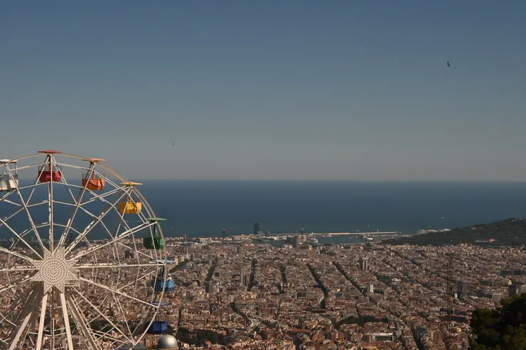 展望巴塞隆納市區 