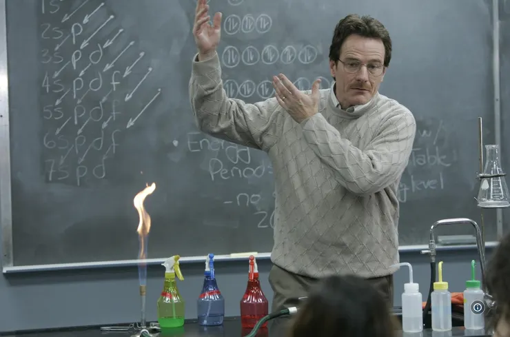 在中學教授化學的 Walter White