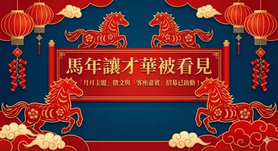 馬年讓才華被看見：「月月主題」徵文與「客座嘉賓」招募已啟動！