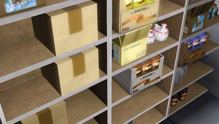 有些紙箱開了,有些還沒有。每種貨的補貨速度也不一樣。