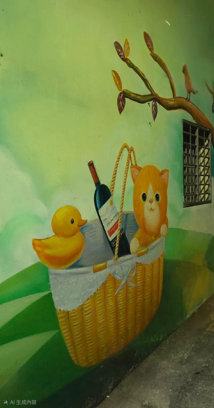 第四幕：那些「案外案」的配角們 主要演員：醉酒貓、農夫貓、牛奶杯貓場景：其餘照片在這場車禍鬧劇的背後，中港一街的生活還在繼續：    醉酒貓：坐在籃子裡，身邊放著紅酒。他根本不在乎車禍，他只想知道那隻黃色小鴨能不能當開胃菜。