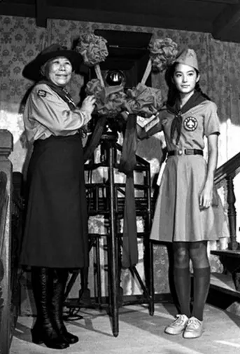 開鏡典禮上的楊惠敏（左）、林青霞（右）