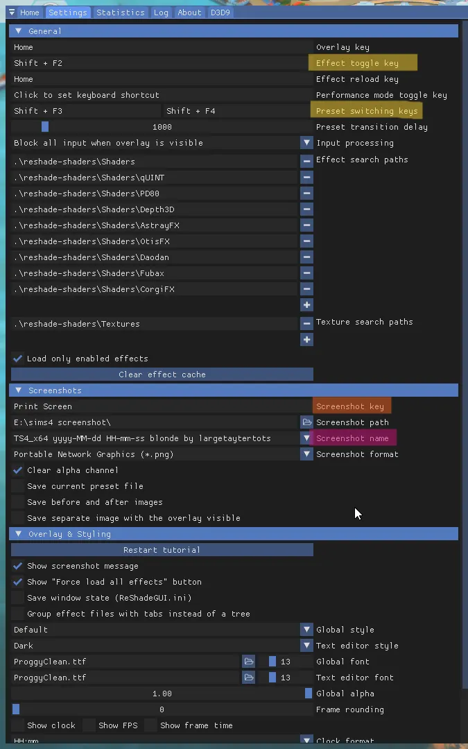 我自己的濾鏡快捷鍵設置