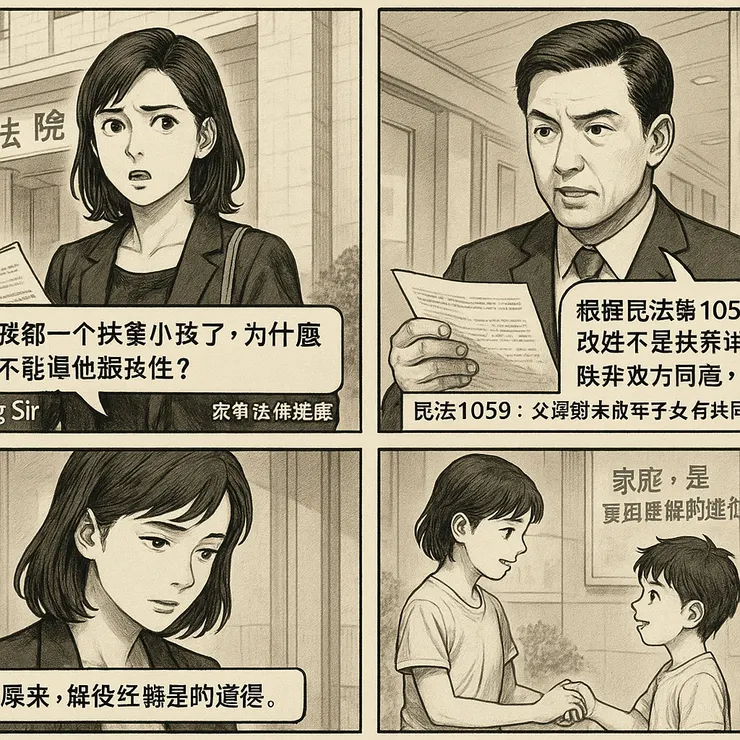 如果父母無法有改姓的共識，只有向法院聲請的方式