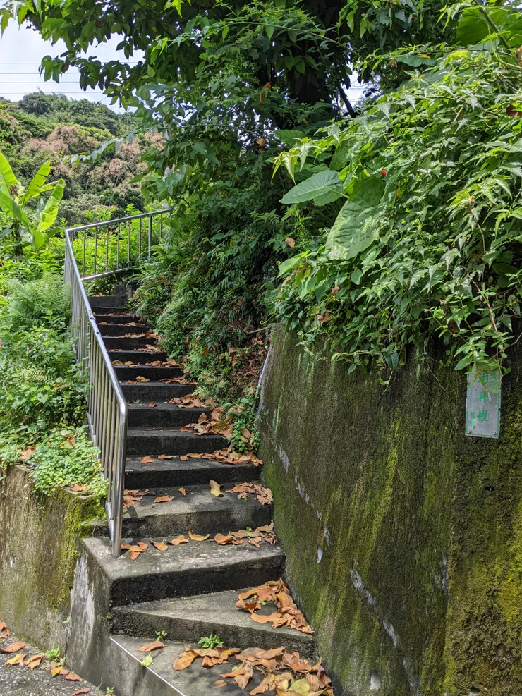 沿著階梯往上走