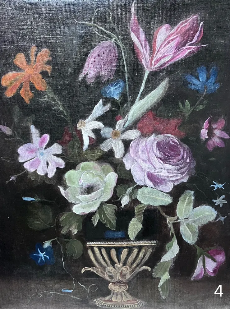 第四步驟，老師建議我花瓶可以再多加琢磨一下。