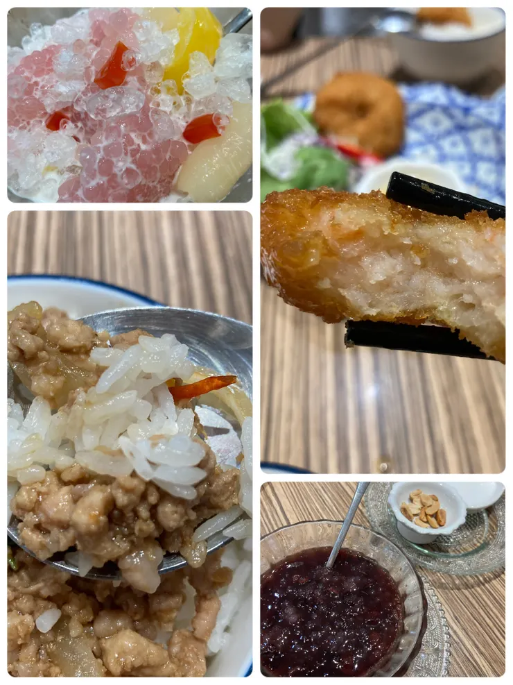 有超下飯的綠咖喱跟打拋豬，還有飯後必吃的甜點也好好吃！