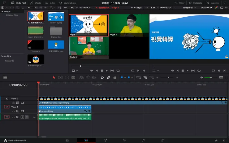 將將!一個檔案中就可以看到三個畫面囉!