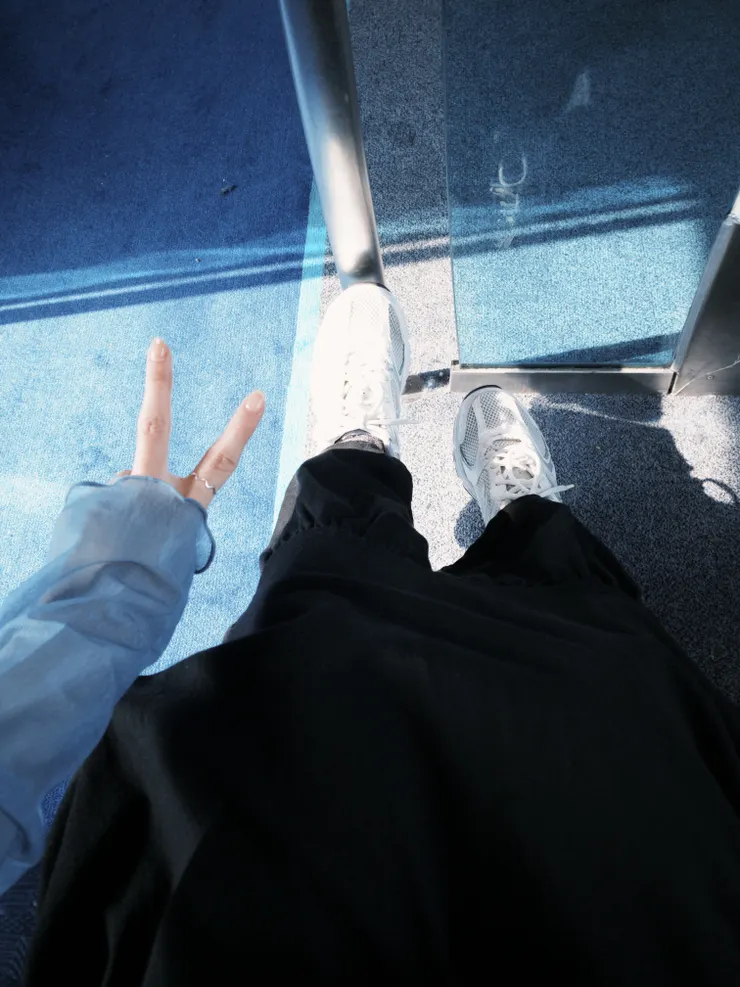 香港機場快線是好好看的藍色💙