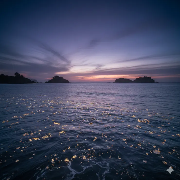 波光粼粼的太平洋