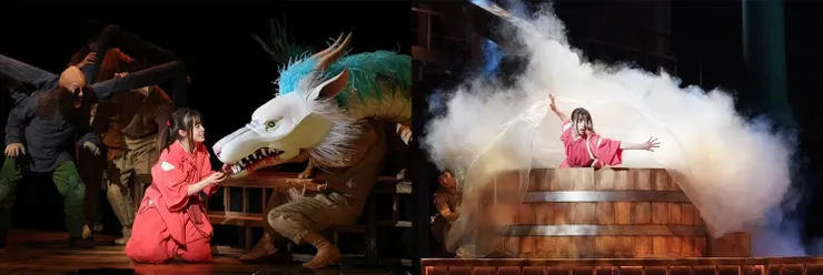 日本《神隱少女》舞台劇劇照,台灣有近似神隱少女般的偶戲能力,但印象中這樣的偶戲還沒經過龐大的演出測試(歡迎指正)。劇照中的鍋爐爺爺、沒在劇照裡的湯婆婆等角色的特殊化妝,以及經典電影改編的能力,如果能被挑戰,一定能飛躍式地成長。
