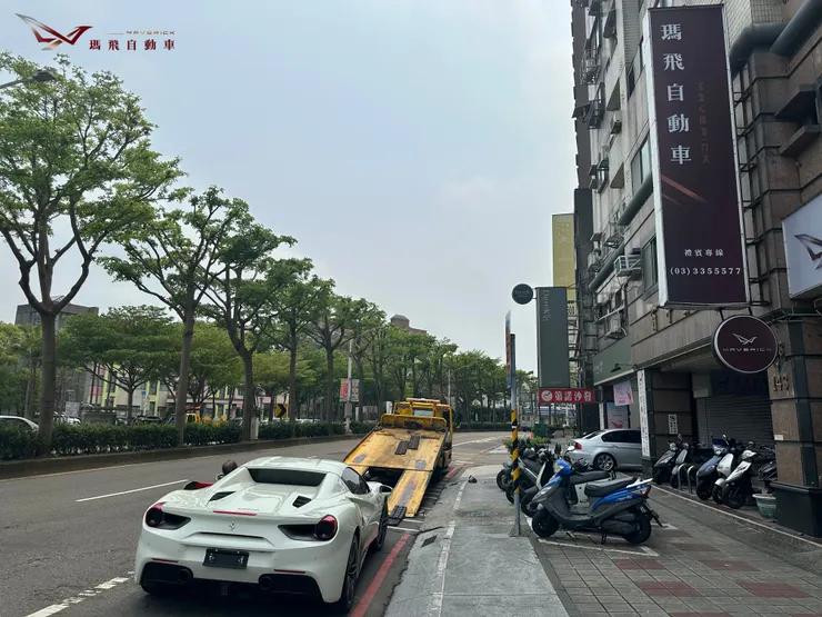 完整記錄 Ferrari 488 Spider 外匯車代購流程，從韓國選車、鑑定、出口、海運到台灣交車，全程專業把關與拖車配送，帶你了解超跑代購每個細節。