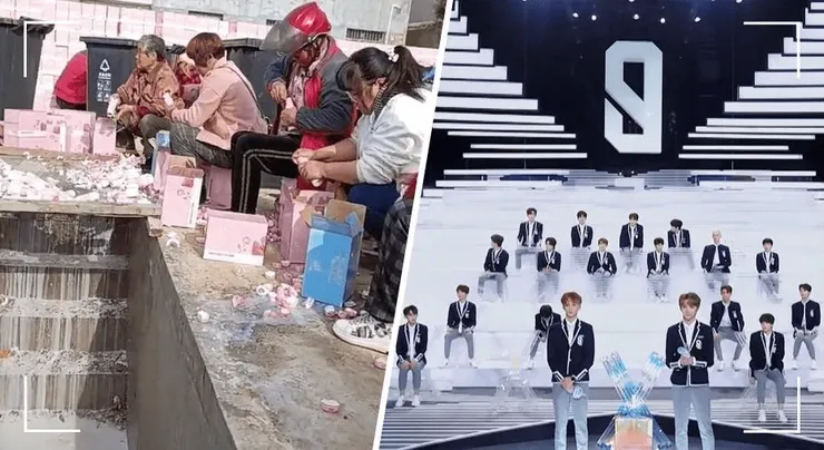 中國選秀節目《青春有你3》因大媽倒奶事件被喊停