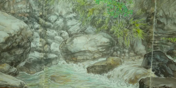 〈欣蓁涓流〉局部-水流