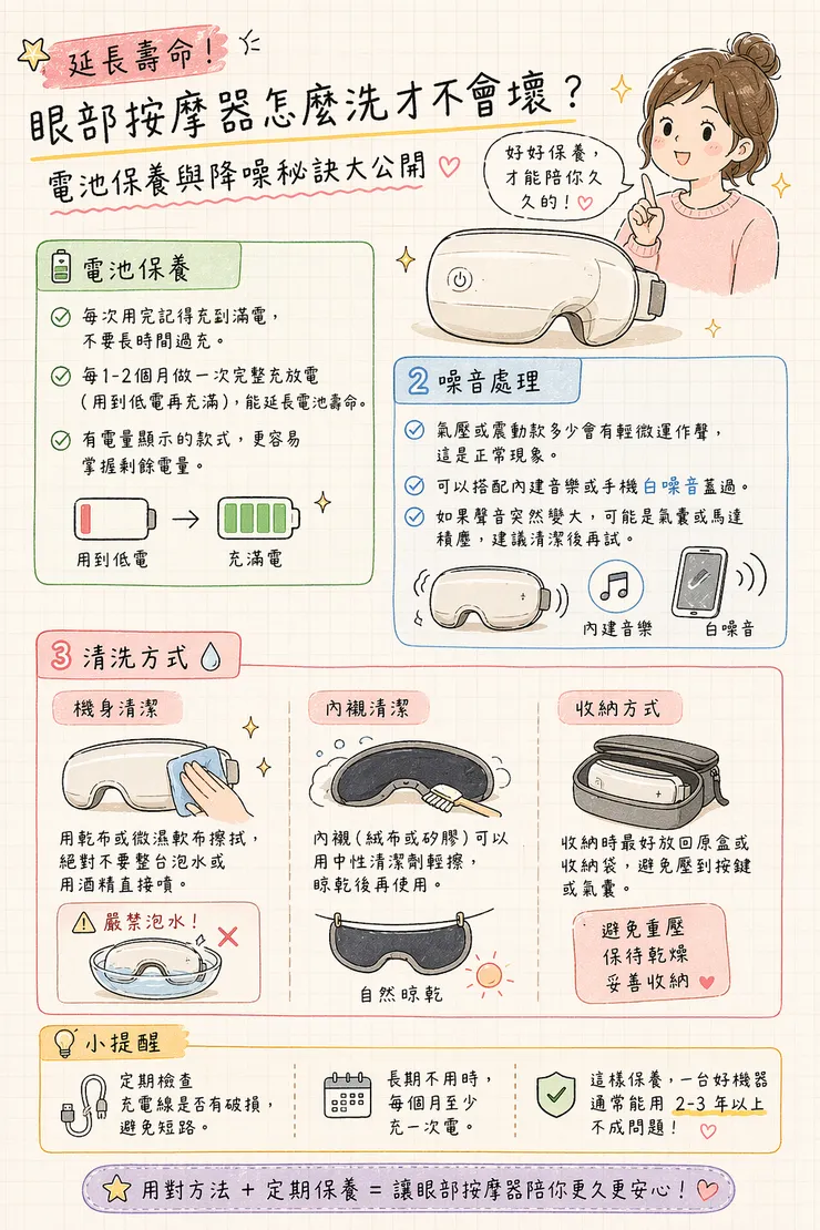 眼部按摩器保養與清潔秘訣大公開