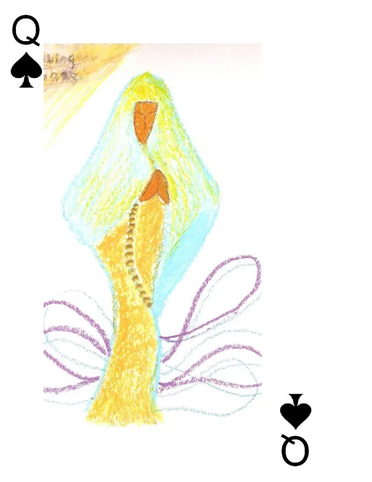 菩薩/蠟筆畫 by Mingling