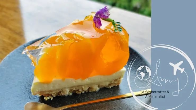 枇杷芒蛋糕，盛產的枇杷芒，從學生家的果樹到咖啡廳的蛋糕