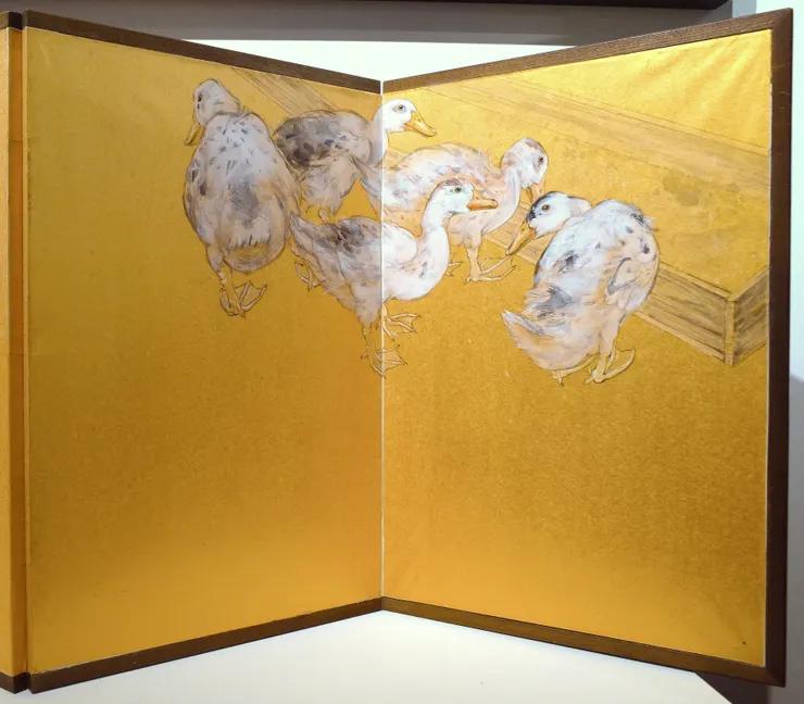 〈水邊籬下〉局部－右二屏