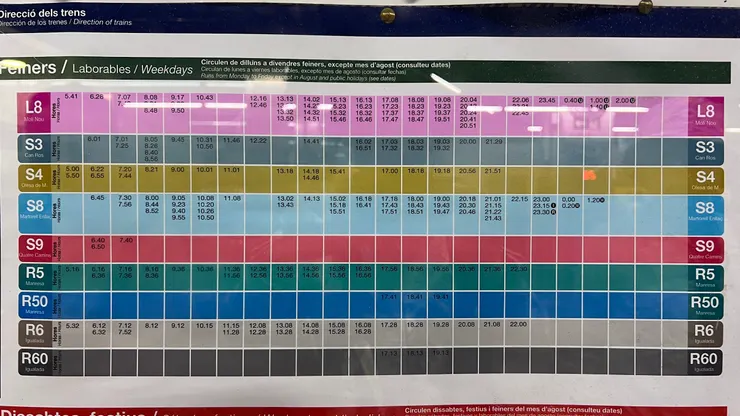 原預定搭8:36因爲早到搭上8:16的車