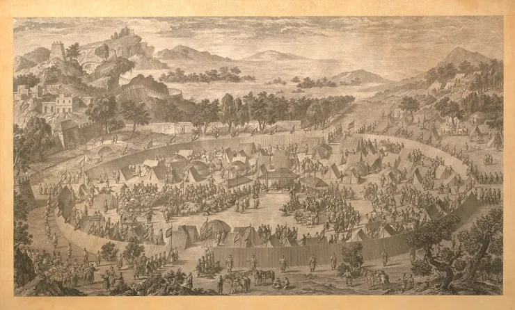 烏什酋長獻城圖，得勝圖銅版畫，國立故宮博物院