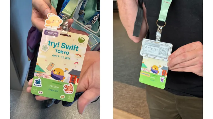 開發者可以客製化裝飾自己的研討會名牌