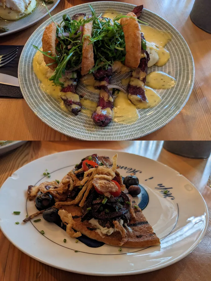 上面是鯨魚肉4250克朗，下面是海鷗肉2150克朗