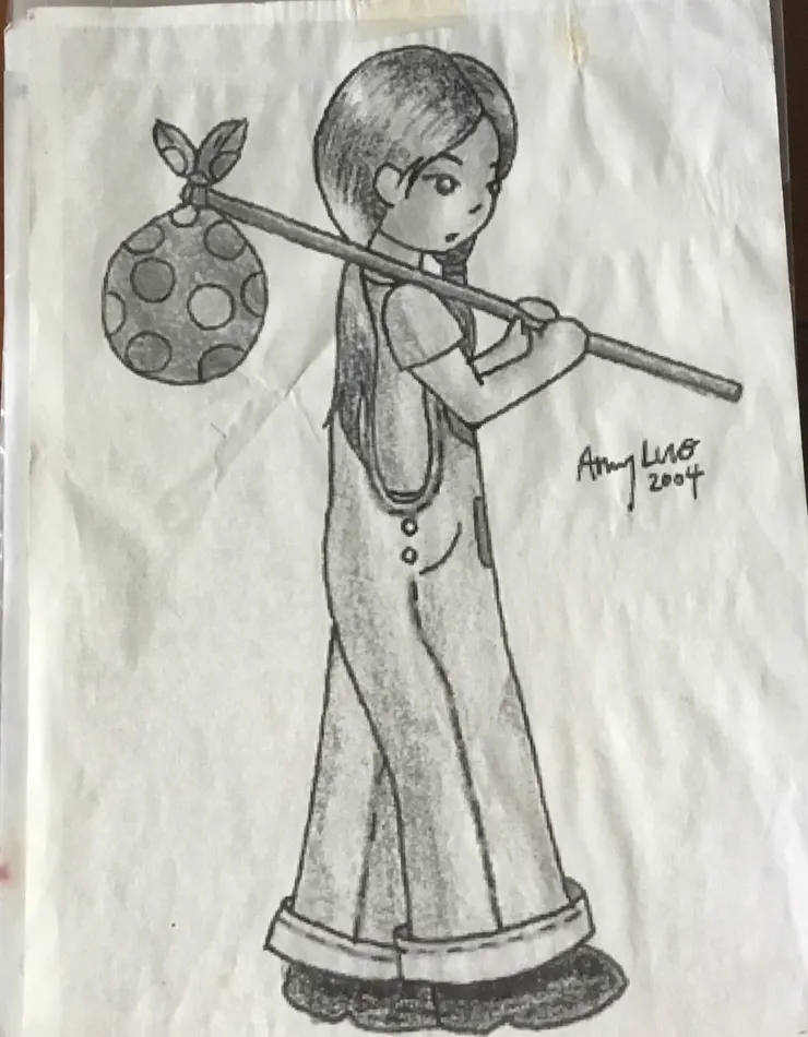 我們搬回台灣之前女兒畫下的「抗議圖」，我還笑她說你這包袱很漂亮喔😻