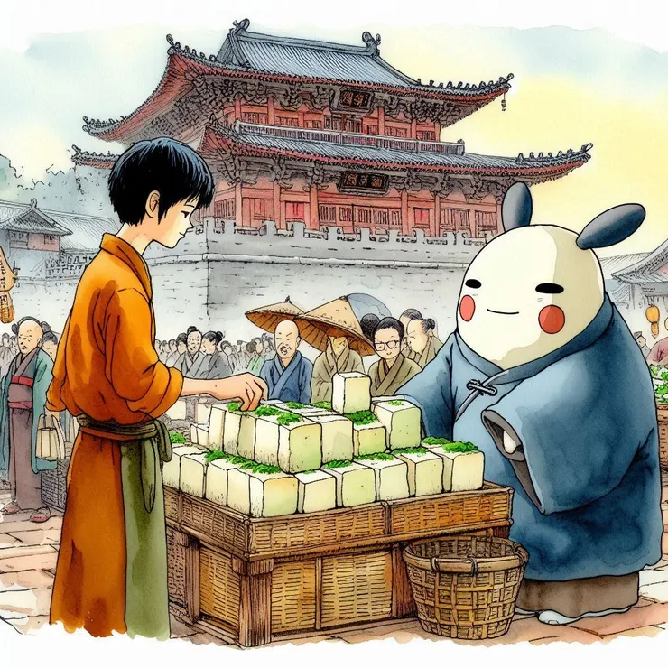 我要AI用龍貓的風格，畫賣豆腐的跟禪師，不是把禪師畫成龍貓啊！