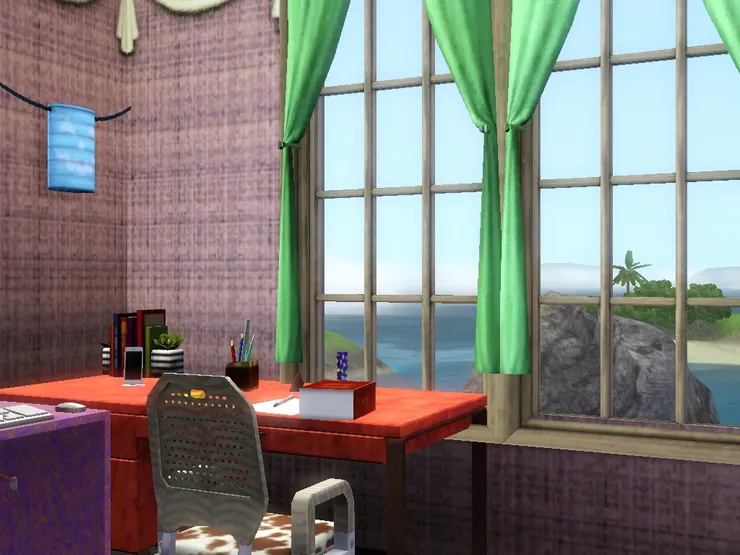 因為有空間，所以我把電腦桌和書桌分開，唸語言桌面需要很多空間，同時攤開三大本字典是等閒事。