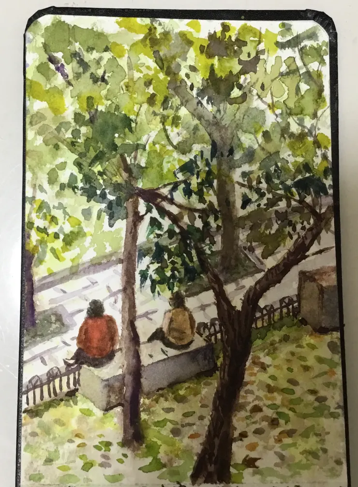 速寫我樓下的風景