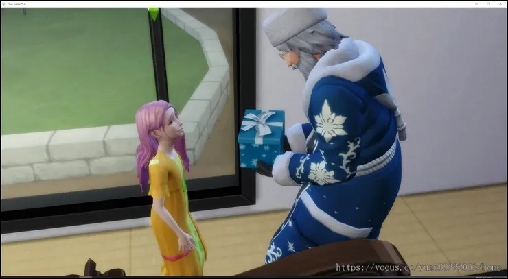 沒壁爐直接走大門進來的冬日老先生……