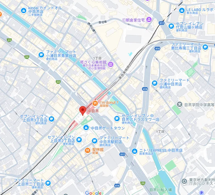 中目黒駅map