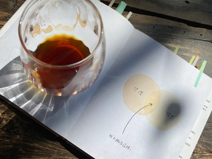 選了有咖啡的這一張照片