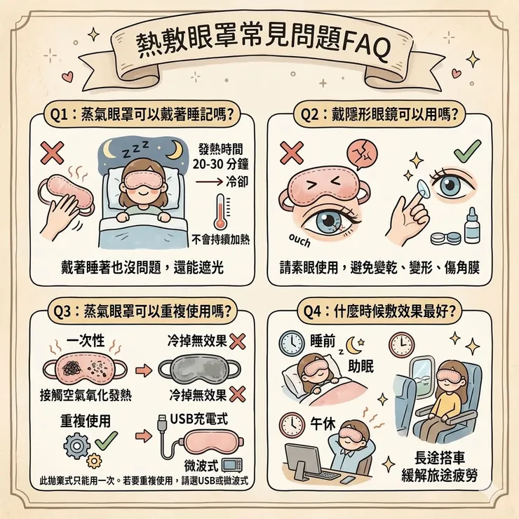 熱敷眼罩常見問題FAQ