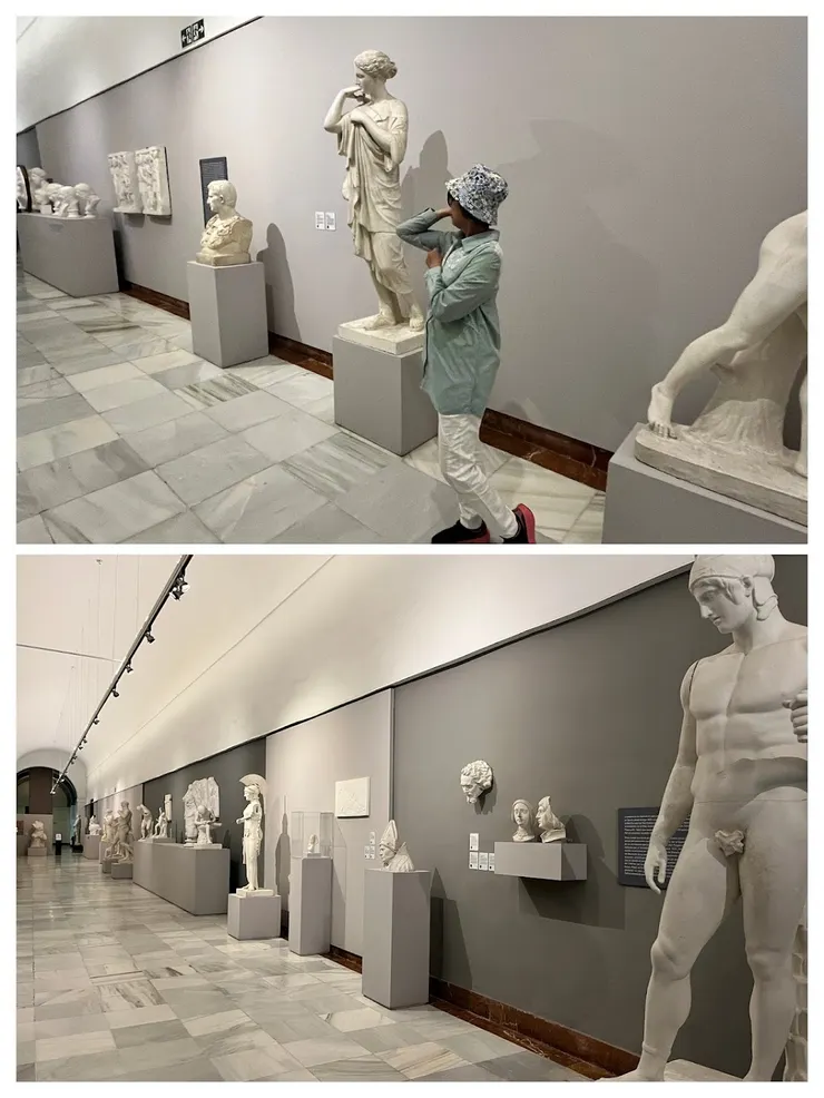 美術系學生作畫描摹的塑像