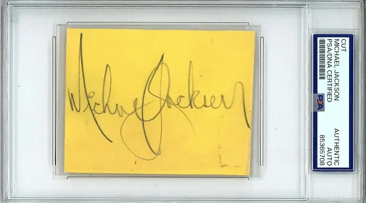 麥可傑克森的親筆簽名／來源：PSA/DNA