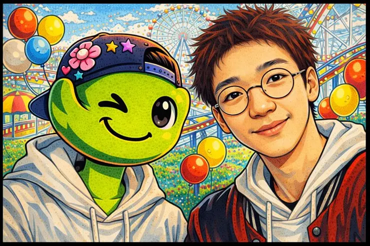 我和小萲的合照 (ChatGPT協作生成)