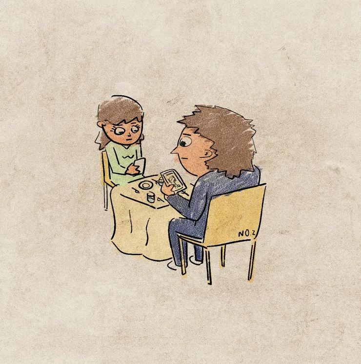 畫的同時在聽一個有關「網路是否正在摧毀年輕世代」的影片