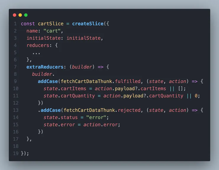 處理 Thunk 派生的 reducer