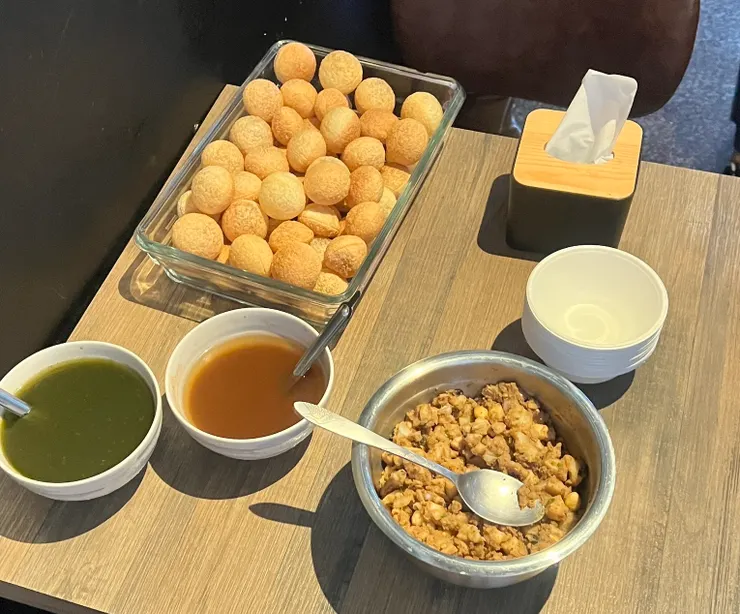 巴尼布里（脆球）與薄荷、羅望子水