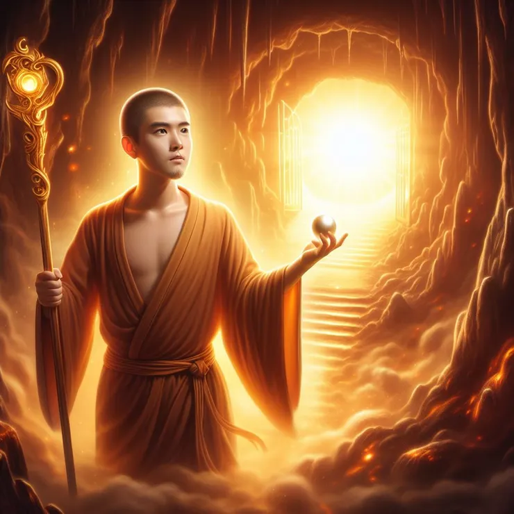 Bing 的copilot 生成年輕的出家人