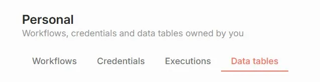 n8n有內建DataTables真的是輕鬆許多