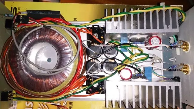 更換回授電容，增加 LM3875 電源旁路電容 ERO MKP1837 0.1uF 與更換一些零件。維持雙橋式整流，電源改成 CRC 濾波，並把電源開關移至前面板