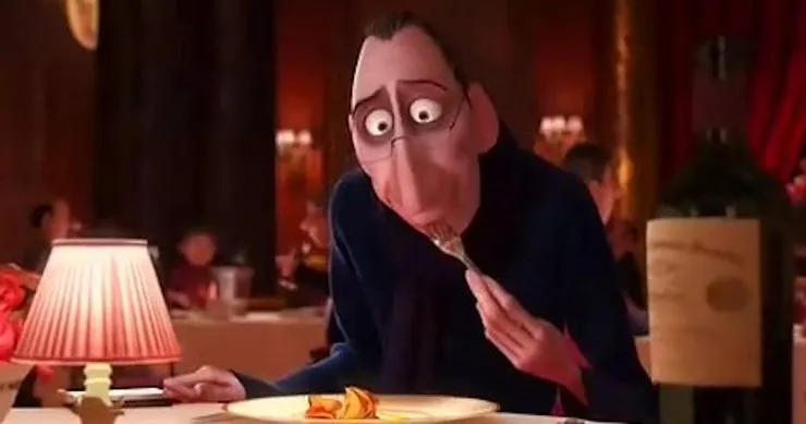 《料理鼠王》裡的雜菜煲的設定就是以叉子食用。來源：《料理鼠王》電影劇照。