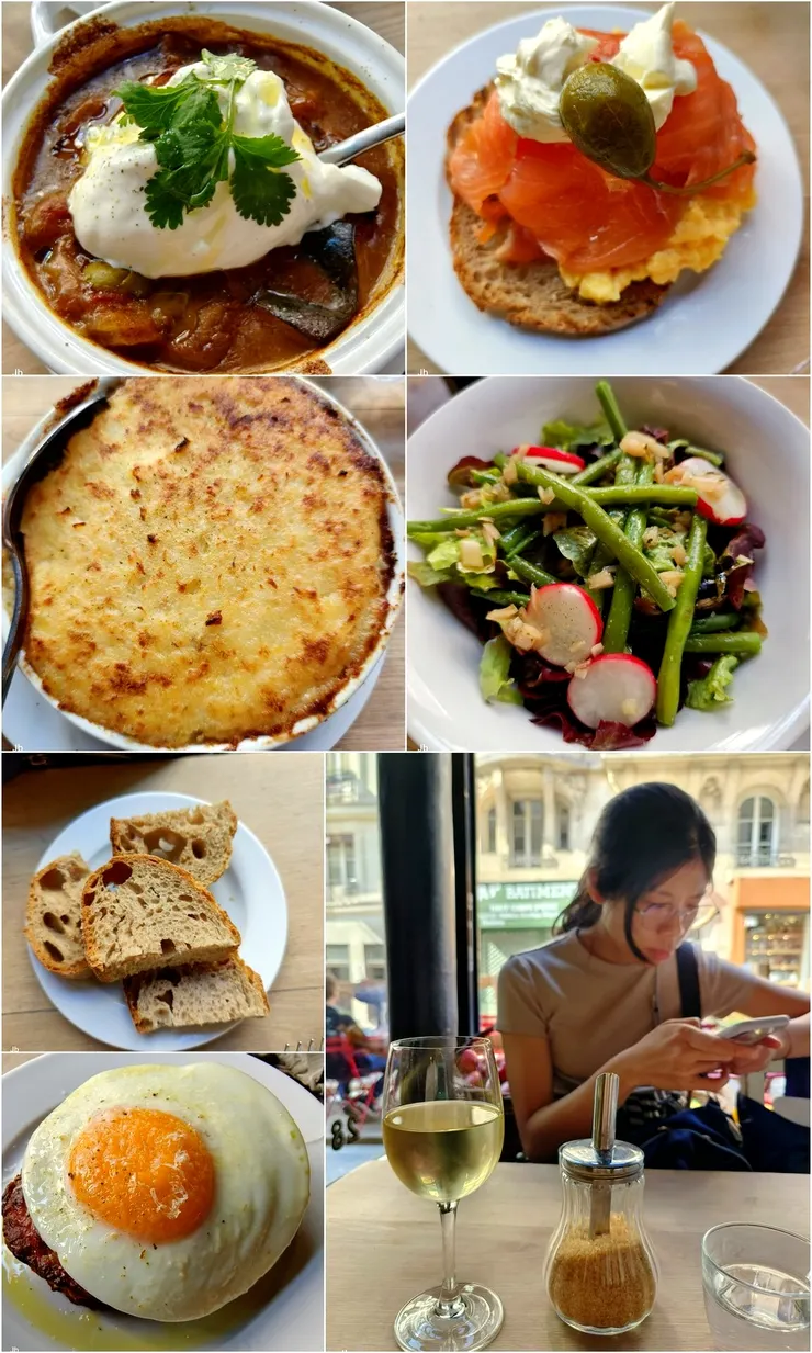 【在蒙馬特很棒的小酒館Buvette Paris的午餐，這裡也就是幾年前同袍女兒新iPhone手機被扒處。】