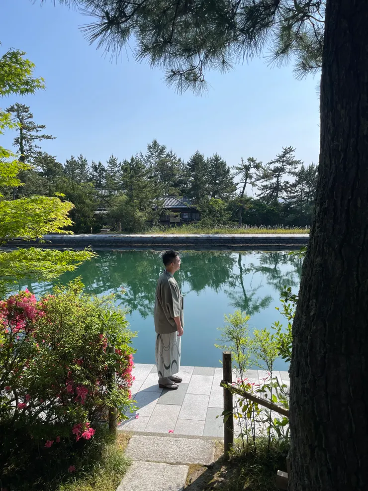 回房間的路上，意外覺得飯店這個景很美