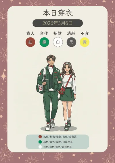 今日五行幸運顏色分享✨