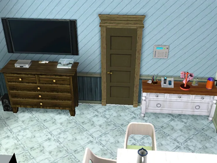 這房子沒設置玄關，一開門便進屋了。