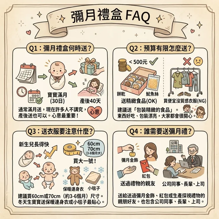 彌月禮盒常見問題FAQ